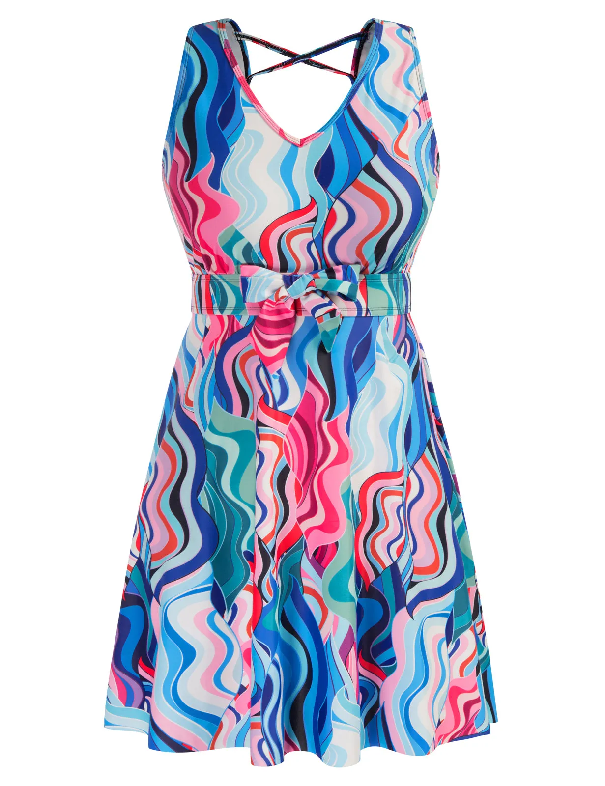 Separated Swimsuit Sleeveless V-Neck Swimwear