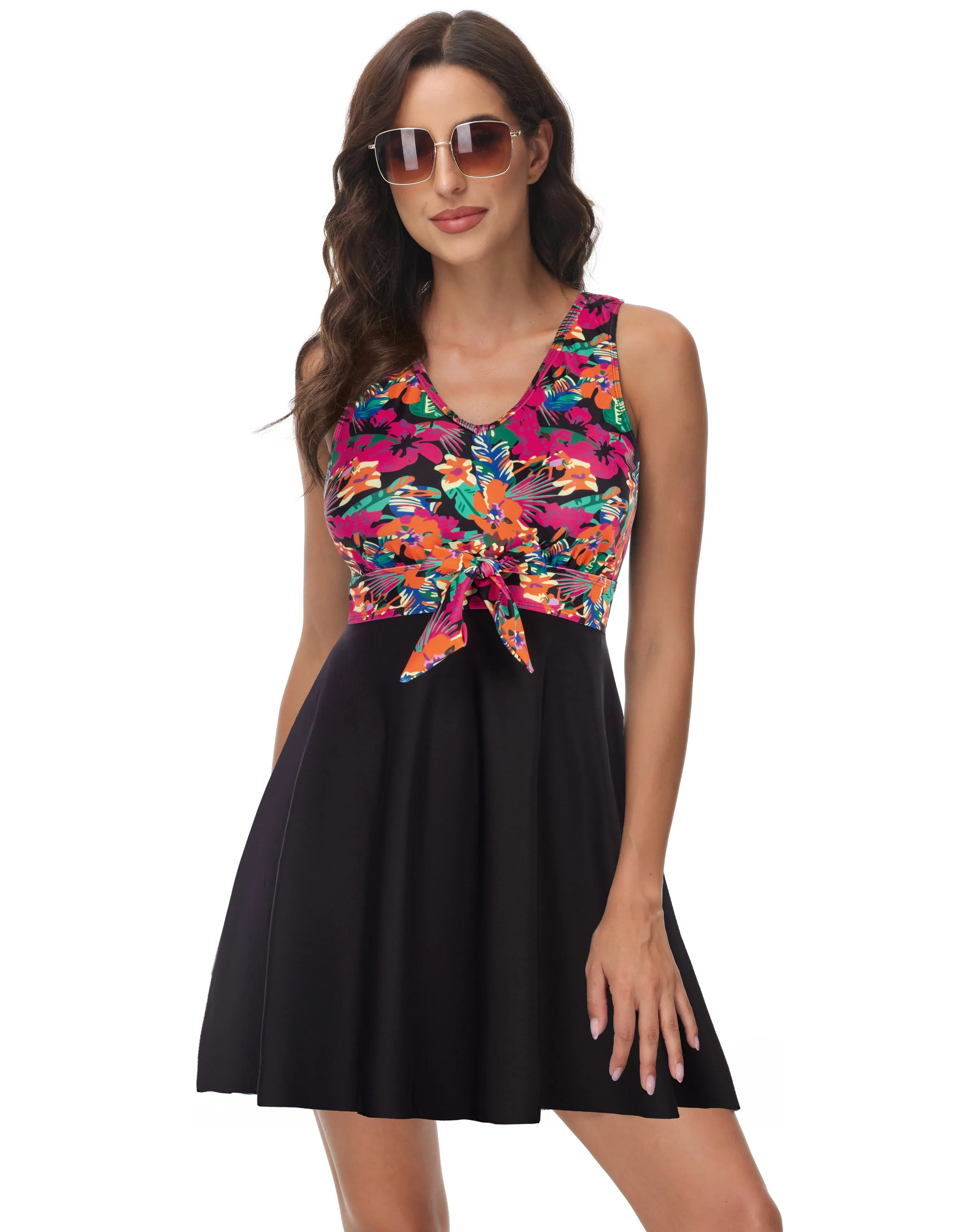 Separated Swimsuit Sleeveless V-Neck Swimwear