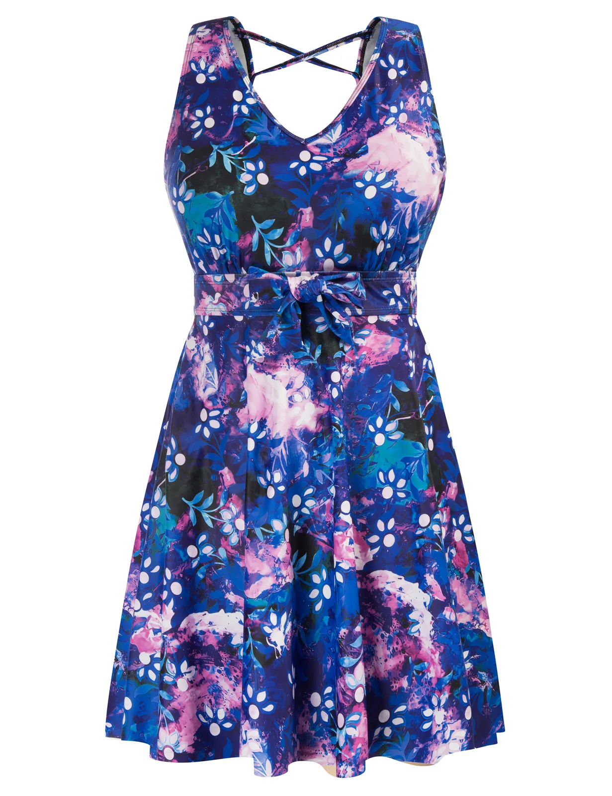 Separated Swimsuit Sleeveless V-Neck Swimwear