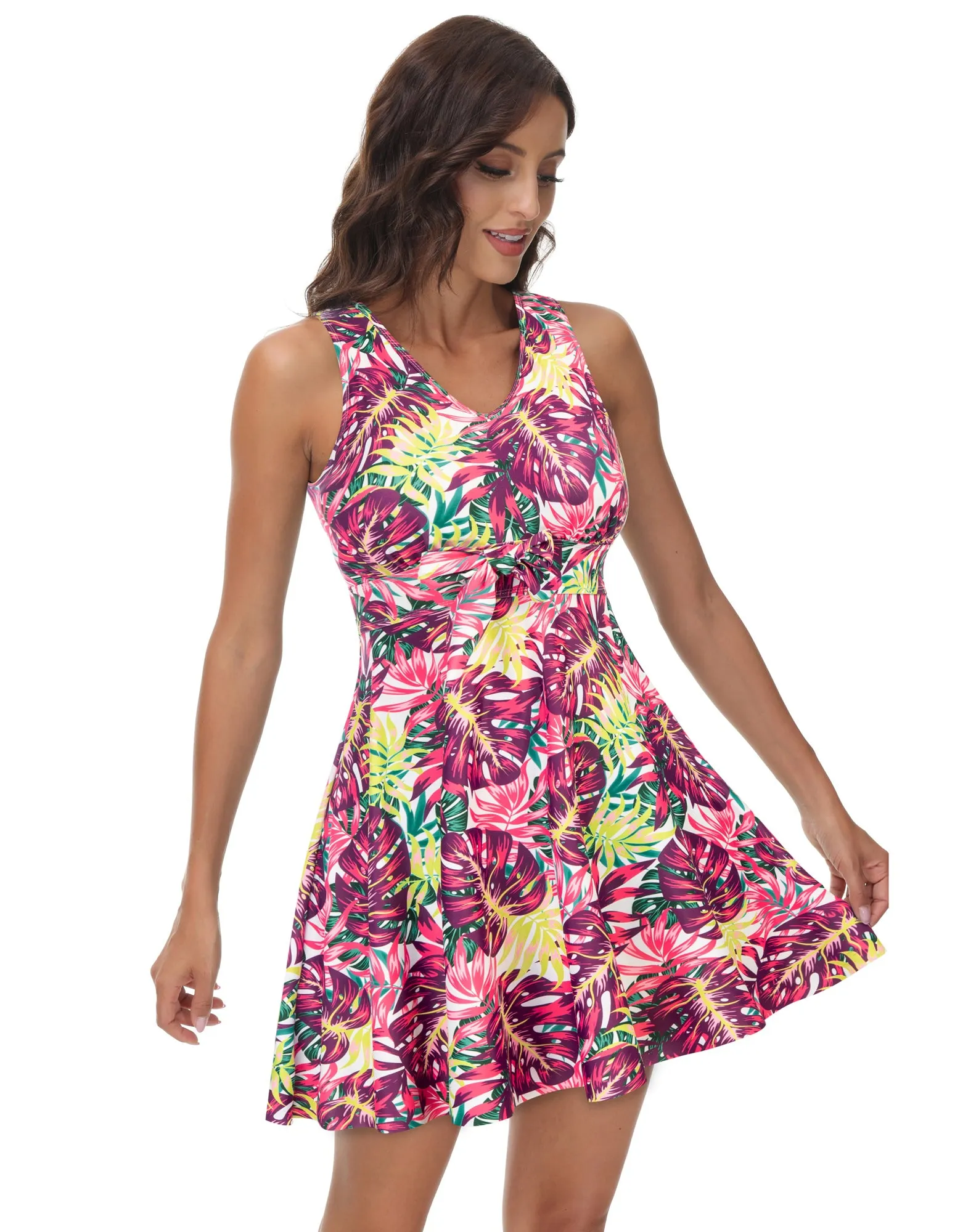 Separated Swimsuit Sleeveless V-Neck Swimwear