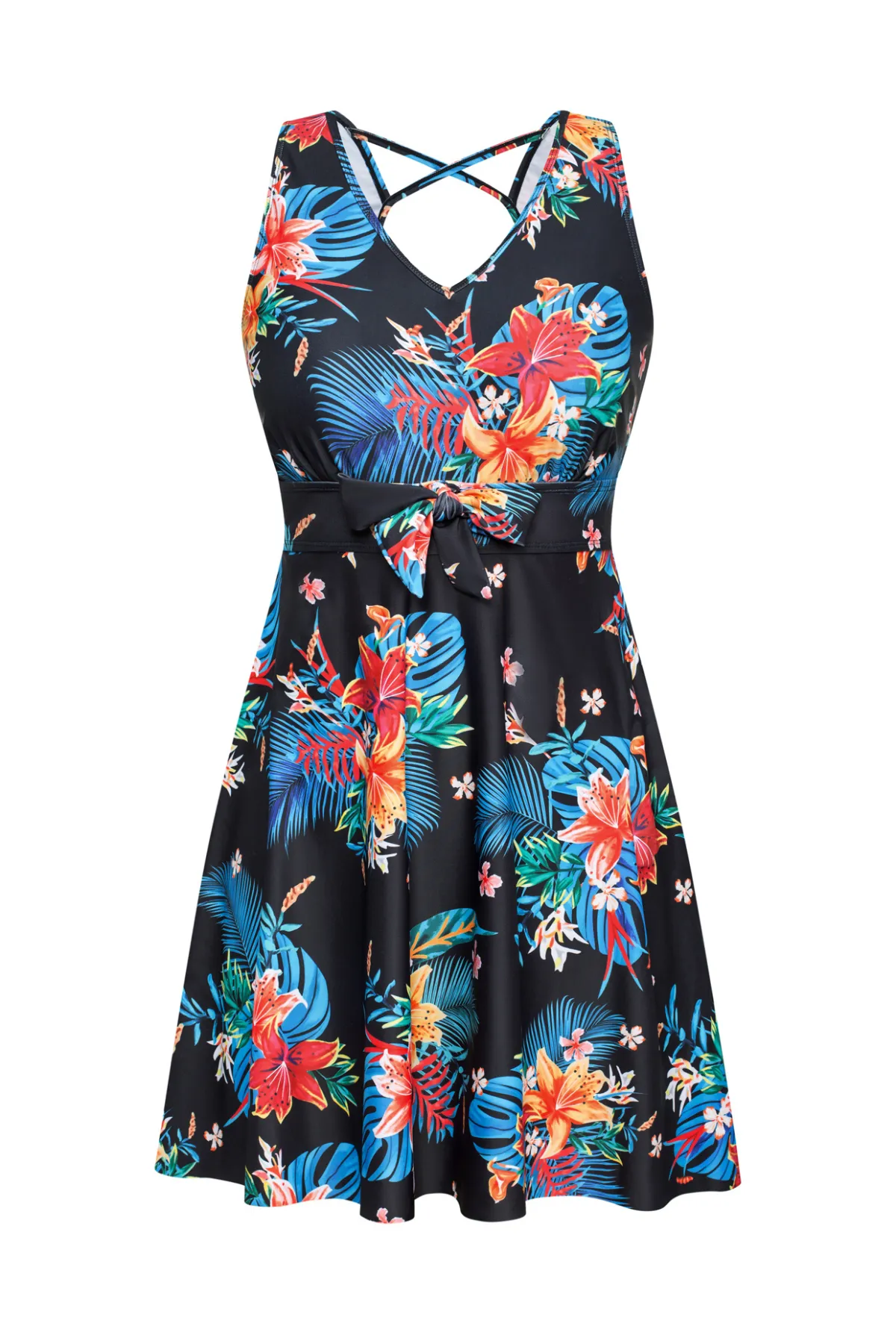 Separated Swimsuit Sleeveless V-Neck Swimwear
