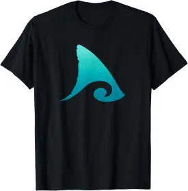Shark Fin Ocean Wave in Teal