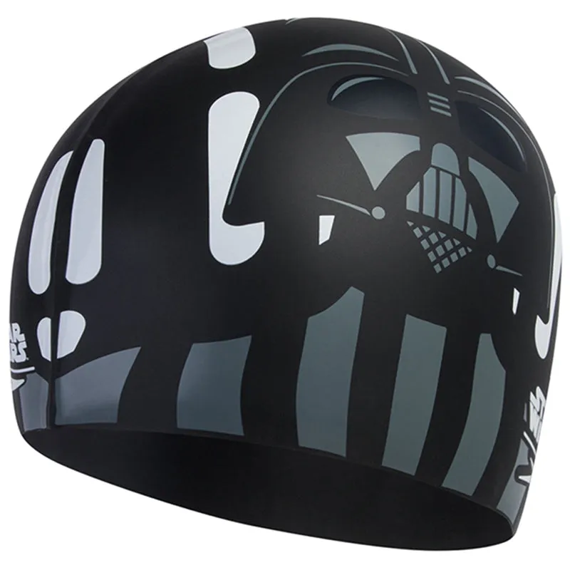 Speedo - Star Wars Cap Darth Vader Slogan Print Swim Hat - Black/Grey