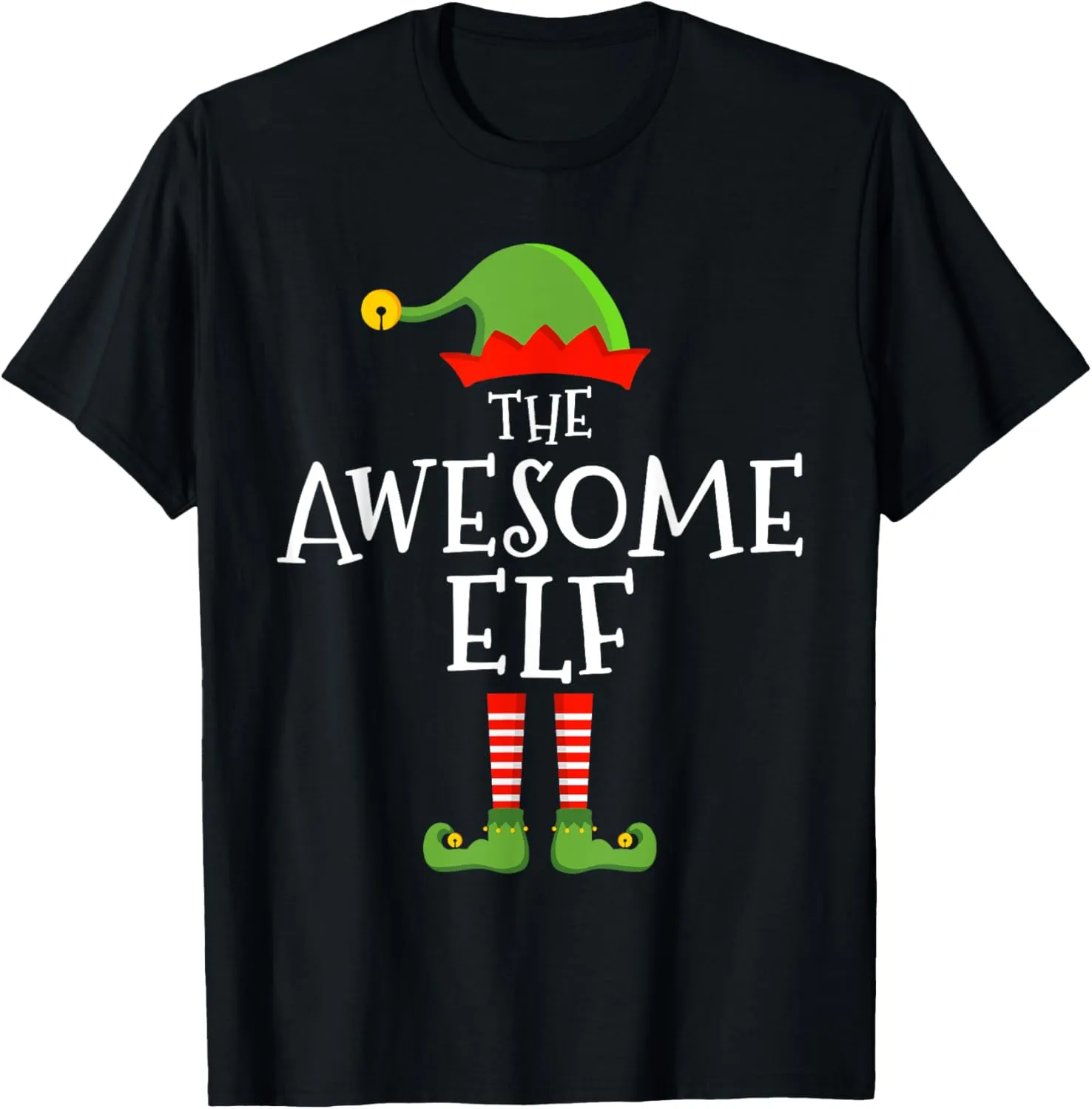 The awesome elf funny christmas matching family pajama T-Shirt