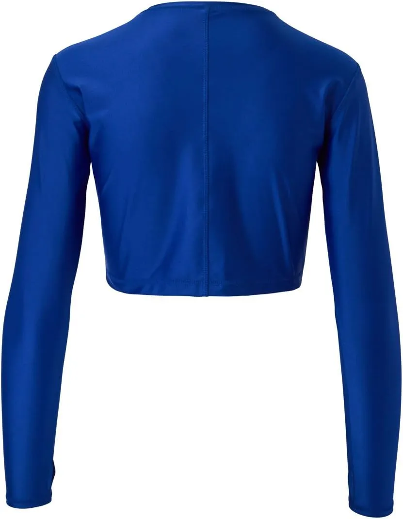 UV SKINZ Active Zip Up Rash Guard for Women - Quick-Dry Cropped Long Sleeve Zip Front Swim Jacket with UPF 50  Sun Protection
