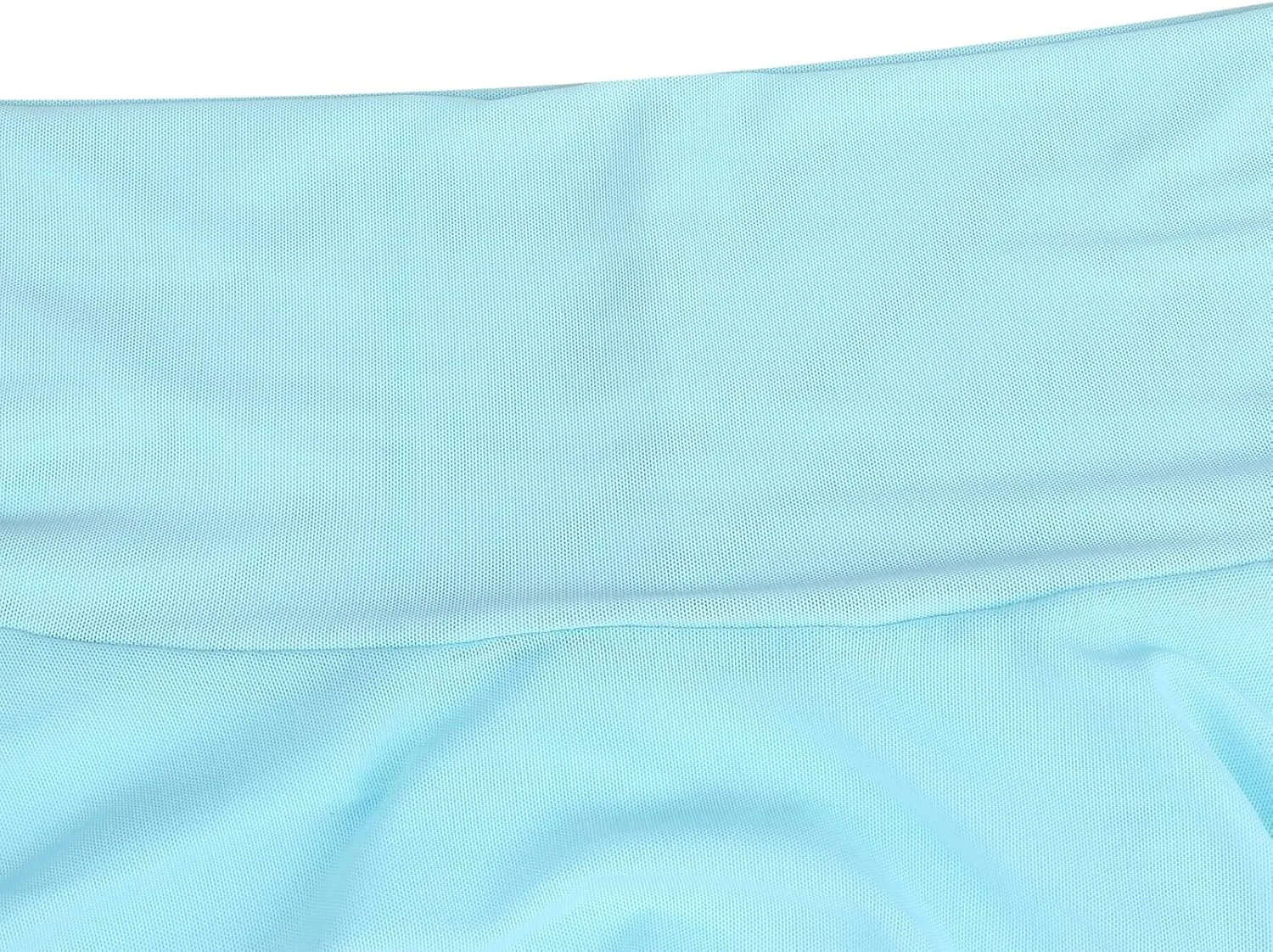Women's Sheer Mesh Mini Skirts See-Through High Waist Solid Skater Skirt Beach Cover-ups Without Briefs